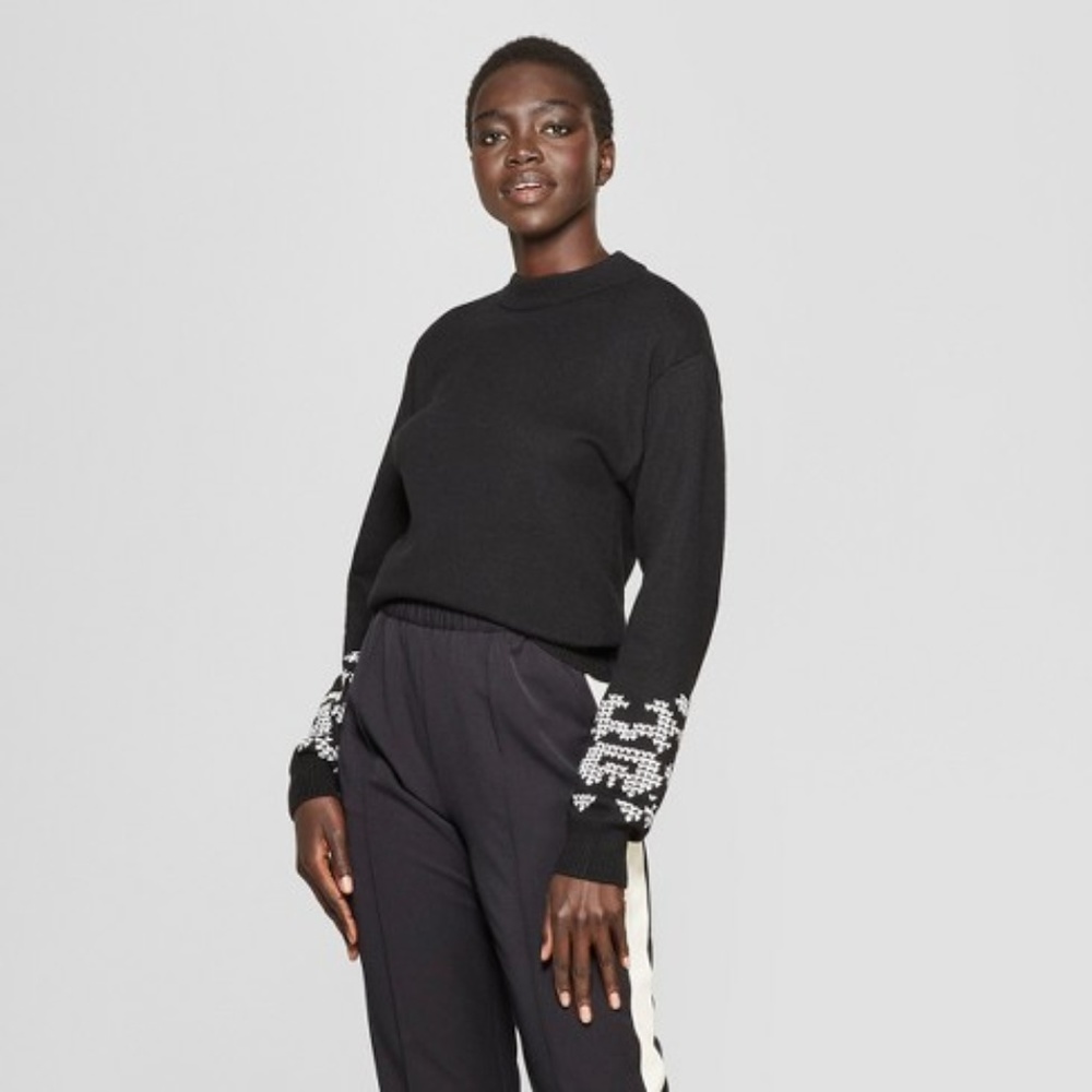 Who What Wear Sweater with Embroidered Detail